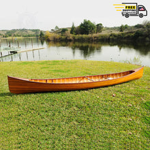 Load image into Gallery viewer, SKEENA CANOE WITH RIBS 18&#39; | Wooden Kayak |  Boat | Canoe with Paddles for fishing and water sports
