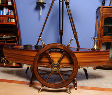 Load image into Gallery viewer, SHIP WHEEL-30 INCHES | Nautical decor | Vintage arts and crafts for decoration
