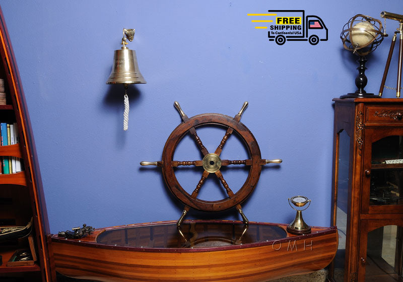 SHIP WHEEL-30 INCHES | Nautical decor | Vintage arts and crafts for decoration
