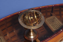 Load image into Gallery viewer, ARMILLARY SPHERE ON WOOD BASE |Replica of Armillary | Vintage arts and crafts for decoration
