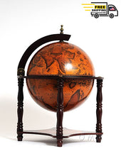 Load image into Gallery viewer, GLOBE BAR 13 INCHES- 4 LEGGED STAND-RED | Vintage arts and crafts for decoration
