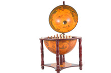 Load image into Gallery viewer, Red Globe 13 inches with chess holder | Handcrafted Antique finish | Vintage arts and crafts
