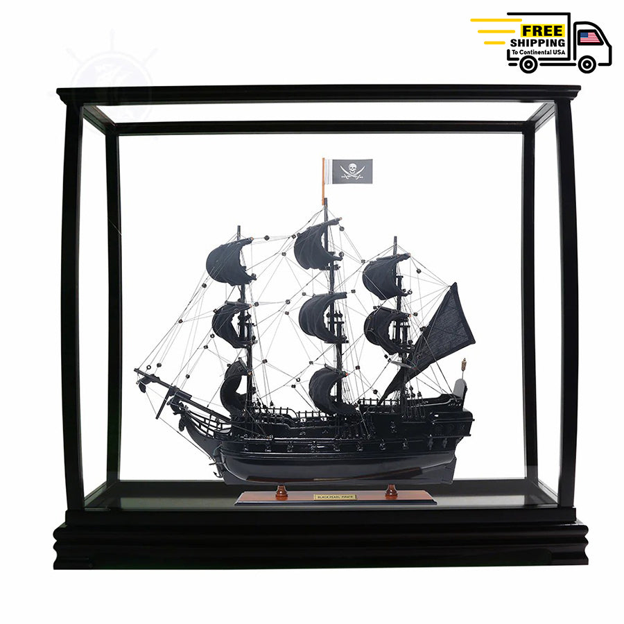 DISPLAY CASE FOR TALL SHIP MEDIUM | HIGH QUALITY| Handcrafted Wooden Display Case for Model Ships