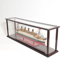 Load image into Gallery viewer, DISPLAY CASE FOR CRUISE LINER LARGE | HIGH QUALITY| Handcrafted Wooden Display Case for Model Ships
