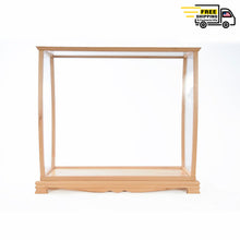 Load image into Gallery viewer, DISPLAY CASE FOR MIDSIZE TALL SHIP CLEAR FINISH | HIGH QUALITY| Handcrafted Wooden Display Case for Model Ships
