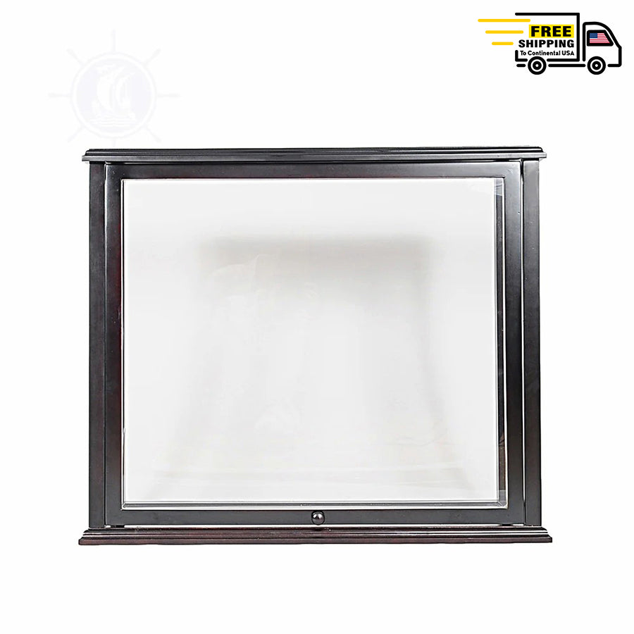 TABLE TOP DISPLAY CASE MEDIUM FRONT OPEN | HIGH QUALITY| Handcrafted Wooden Display Case for Model Ships