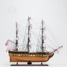 Load image into Gallery viewer, USS CONSTITUTION MODEL SHIP LARGE WITH FLOOR DISPLAY CASE | Museum-quality | Fully Assembled Wooden Ship Models
