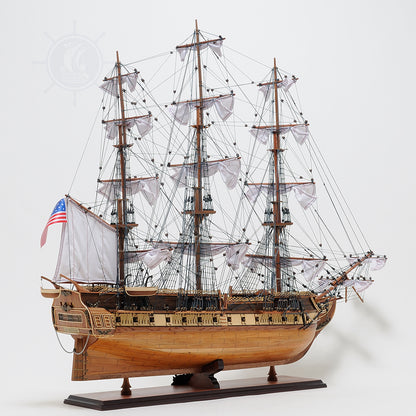 USS CONSTITUTION MODEL SHIP LARGE WITH FLOOR DISPLAY CASE | Museum-quality | Fully Assembled Wooden Ship Models