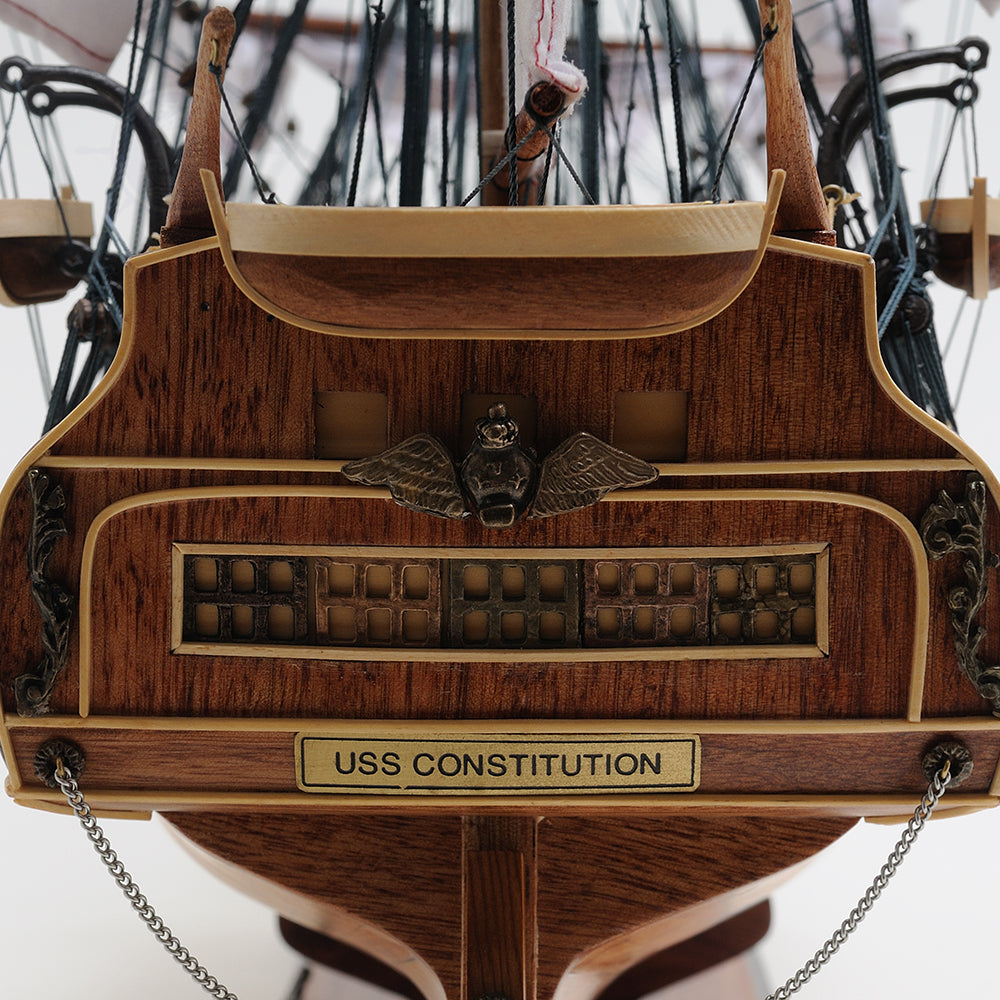 USS CONSTITUTION MODEL SHIP LARGE WITH FLOOR DISPLAY CASE | Museum-quality | Fully Assembled Wooden Ship Models