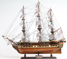 Load image into Gallery viewer, USS CONSTITUTION MIDSIZE WITH DISPLAY CASE | Museum-quality | Fully Assembled Wooden Ship Model
