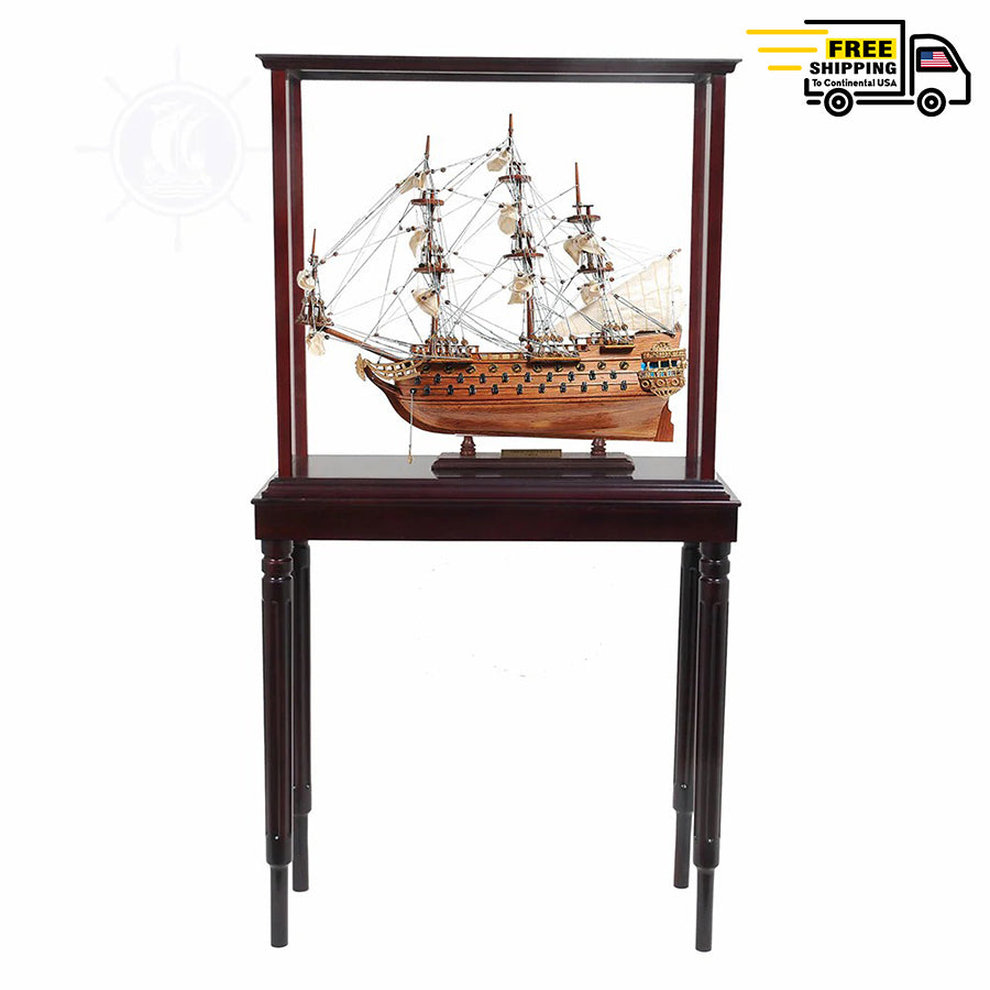 SAN FELIPE MODEL SHIP SMALL WITH DISPLAY CASE | Museum-quality | Fully Assembled Wooden Ship Models