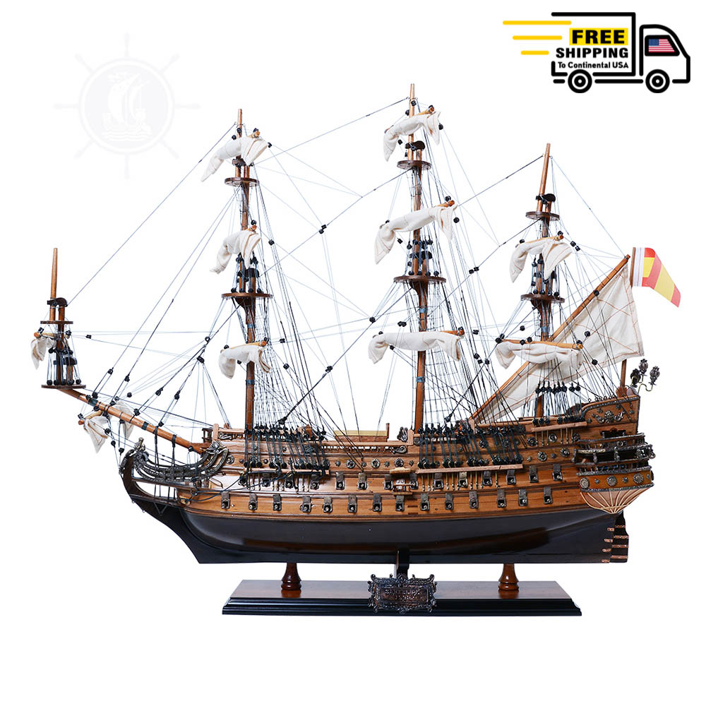 SAN FELIPE MODEL SHIP MEDIUM | Museum-quality | Fully Assembled Wooden Ship Models