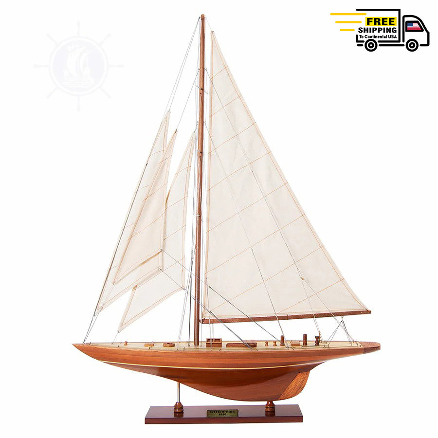 ENTERPRISES SM Model Yacht | Museum-quality | Partially Assembled Wooden Ship Model