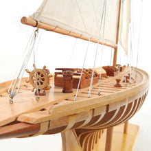 Load image into Gallery viewer, SHAMROCK OPEN HULL Model Yacht | Museum-quality | Partially Assembled Wooden Ship Model
